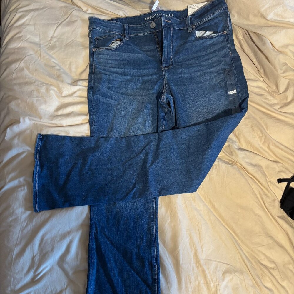 NWT American Eagle Next Level Stretch Hi-Rise Skinny Kick 18 Long